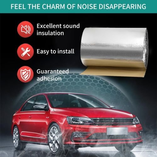 42 Sqft Heat Shield Car Sound Deadening Material with One-Side Aluminum Foil