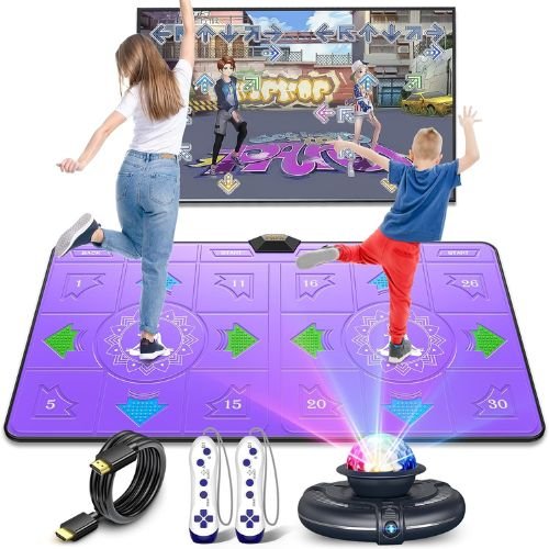 Dance Mat Double Game for Kids and Adults With Wireless Musical Dancing Mat